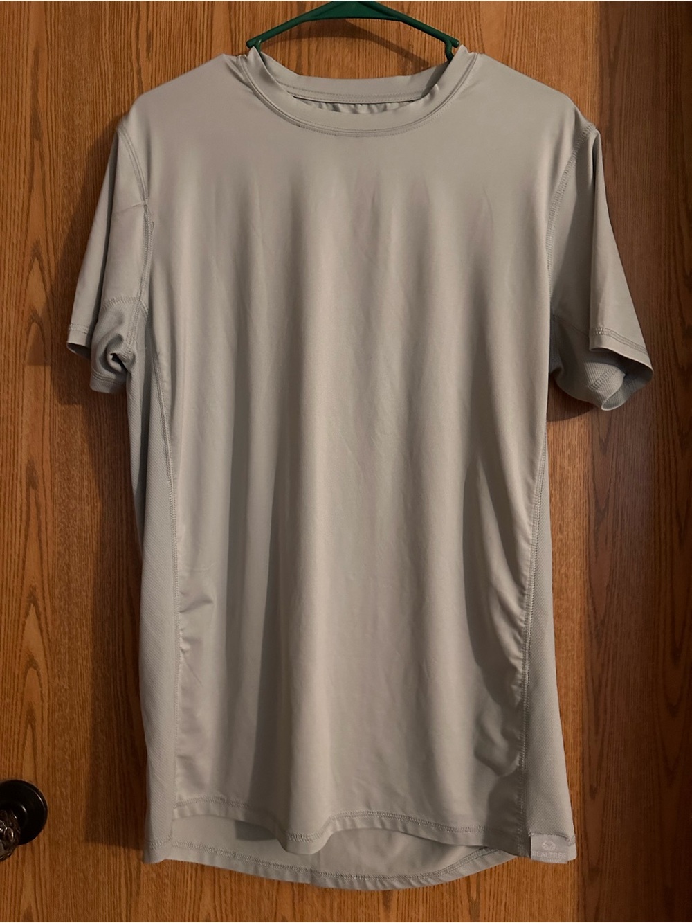 Realtree Short Sleeve Crew Neck Shirt - Light Gray